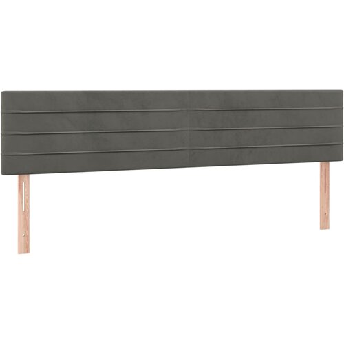 Maison Chic Posteljno vzglavje - Vzglavna omarica 2 kosa temno siv 90x5x78/88 cm žamet, (22077637) Cene