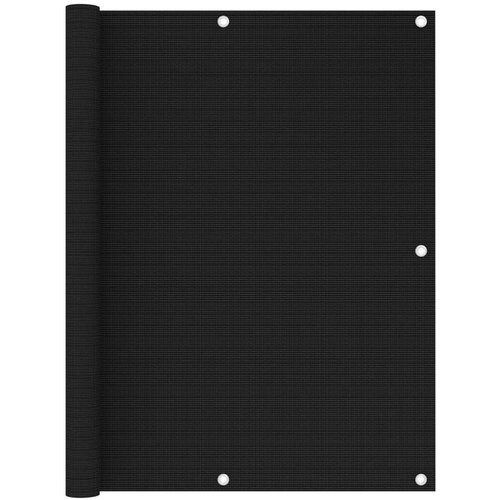 Balkonski zastor crni 120 x 500 cm HDPE Slike