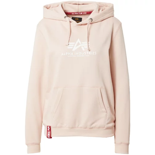 Alpha Industries Sweater majica roza / bijela