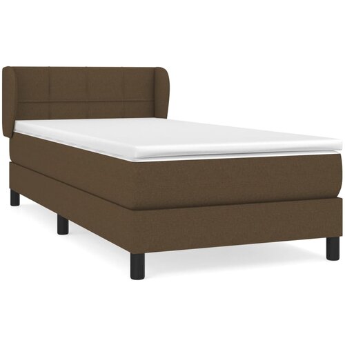 Maison Chic Box spring postelja - Vzmetna postelja z vzmetnico temno rjav 90x190 cm blago SL7480, (21901139) Slike