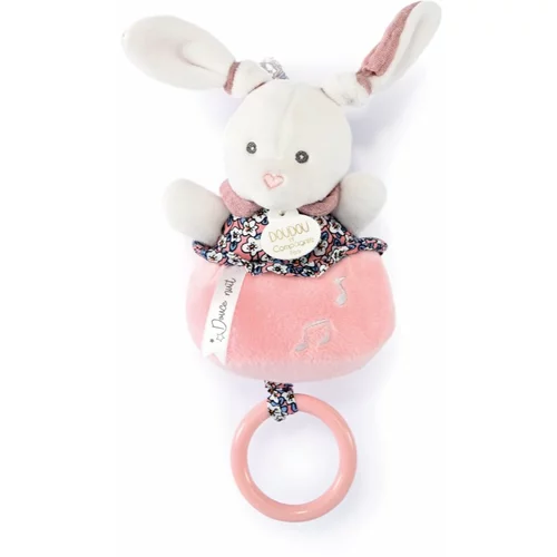 Doudou Gift Set Soft Toy with Music Box plišasta igrača z melodijo Pink Rabbit 1 kos