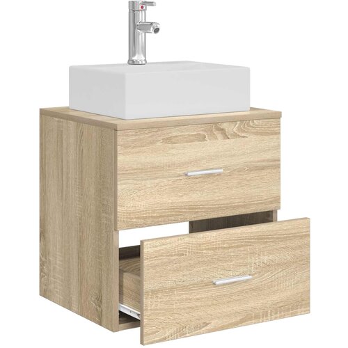  Umivaonik s policom Hrast sonoma 49,5 x 41 x 62,5 cm Slike