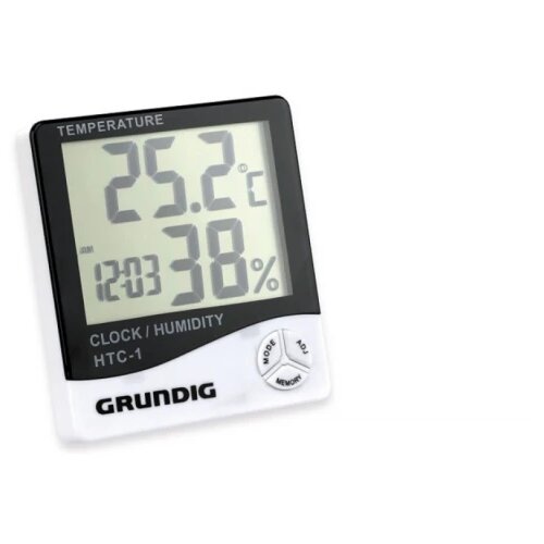 Grundig METEO stanica HTC-1,higrometrom, termometrom i LCD satom sa kalendarom Slike
