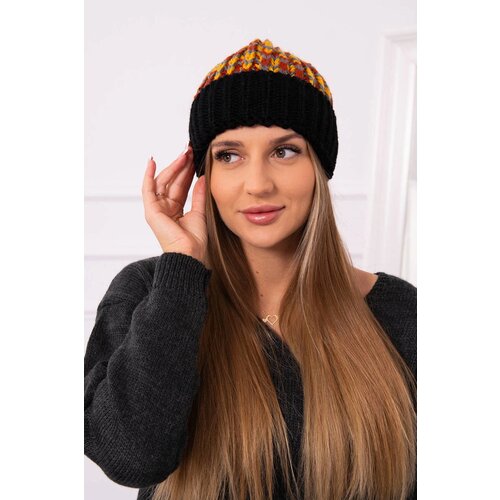 Kesi Women's cap Iris K348 black+mustard Cene