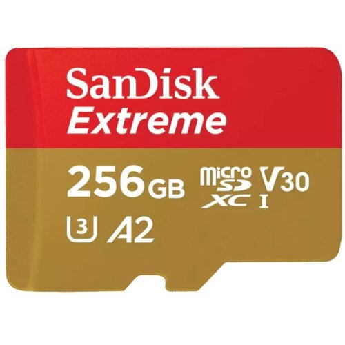 San Disk Extreme microSDXC 256GB Class 10 UHS-I U3 V30 A2 4K UHD SD adapter SDSQXAV-256G-GN6MA spominska kartica Cene