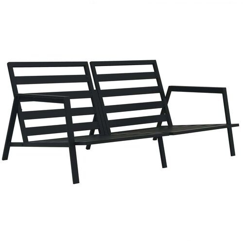  5-dijelna vrtna garnitura od aluminija s jastucima tamnosiva Slike
