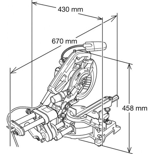 Makita potezno nagibna testera LS0714FL, 1010W/190 mm testera Slike