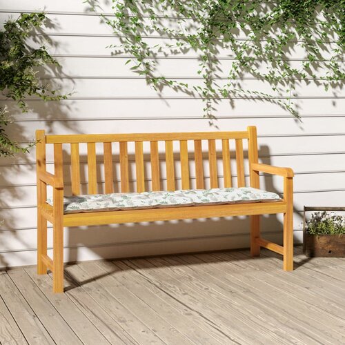 vidaXL Blazina za klop vzorec listja 2 kosa 180x50x7 cm blago Cene