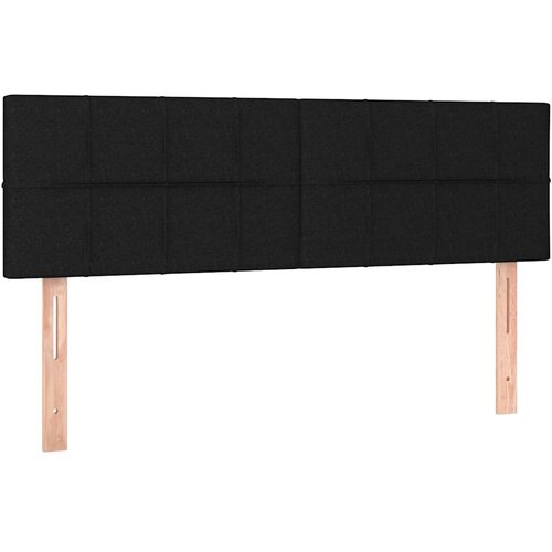  Krevet s oprugama i madracem crni 140 x 190 cm od tkanine Slike