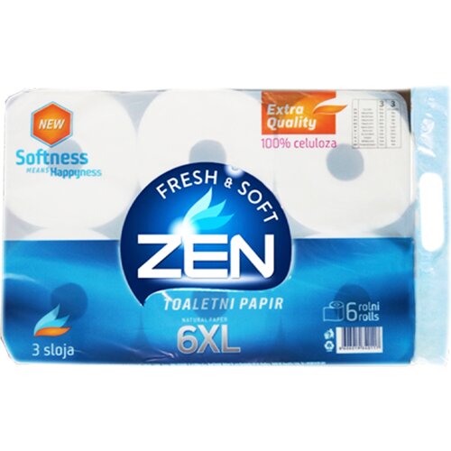 Zen Troslojni toalet papir 6XL beli Slike