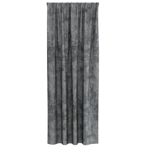  Zavjese od Samta 2 kom s džepom za &amp;scaron;ipku siva 245x140 cm Slike
