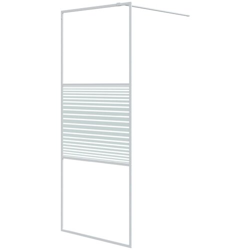 vidaXL Pregrada za tu&scaron; bela 80x195 cm prozorno ESG steklo, (21047597) Cene