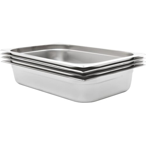 vidaXL Gastronomske posode 4 kosi GN 1/1 100 mm nerjaveče jeklo Cene