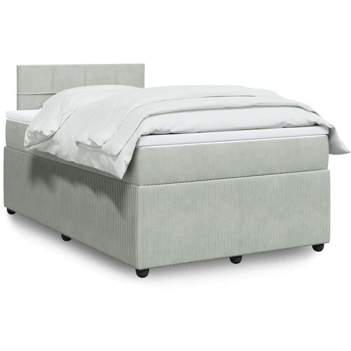 Box spring krevet s madracem svjetlosivi 120x200 cm bar&scaron;unasti Cijene