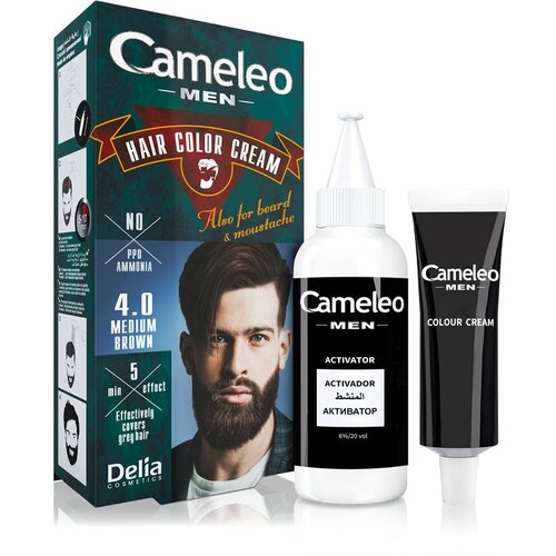 Delia Cosmetics Krema za bojenje kose, brade i brkova CAMELEO MEN smeđa 4.0 - DELIA Cene