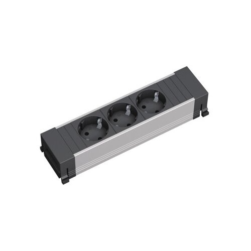 Boschmann POWER FRAME napojni modul 3x&amp;scaron;uko, kabl 0,2m.GST18, crni ( 317.100 ) Slike