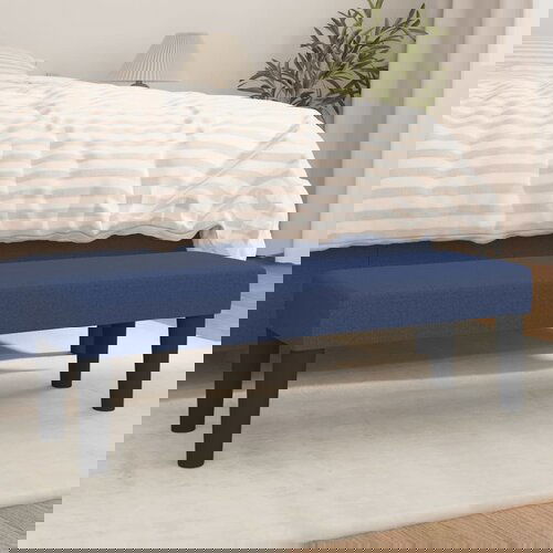 VidaXL Klupa plavi 100x30x30 cm od tkanine Slike