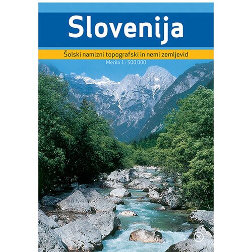  SLOVENIJA, TOPOGRAFSKI IN NEMI ZEMLJEVID, plastificiran zemljevid s priloženim flomastrom in gobico Cene