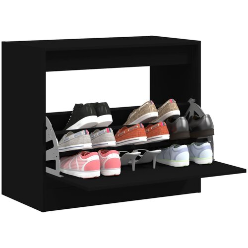  The living store omarica za čevlje črna 80x42x69 cm inženirski les - omarica za čevlje, (21485614) Slike