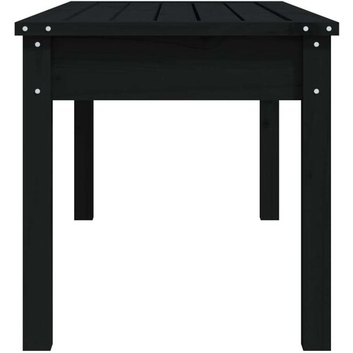 VidaXL Vrtna klupa crna 109x44x45 cm od masivne borovine Slike