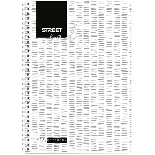 STREET Zvezek A4 Pad White 1R, črte, 100 listov