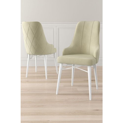 Hanah home set stolica Neta, 46x95x42 cm, 6 komada, Krem-bele Slike