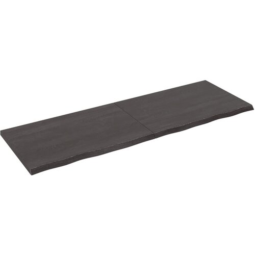 VidaXL Zidna polica tamnosiva 180x60x4 cm od obrađene hrastovine Slike