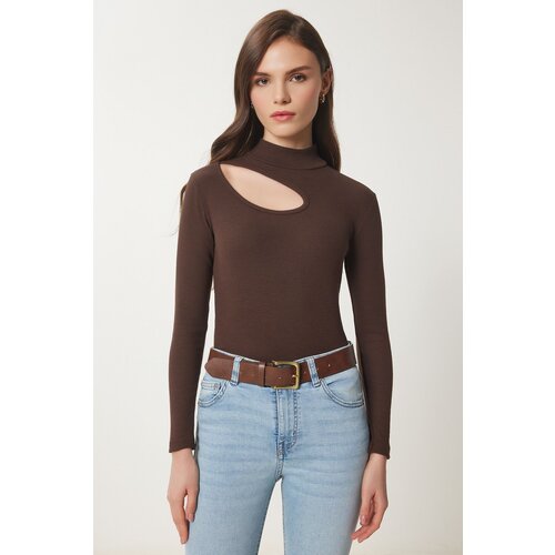 Blouse - Brown - Fitted Cene
