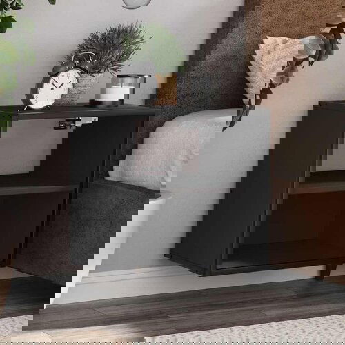 VidaXL Zidni noćni ormarići 2 kom crni 40x31x39,5 cm Slike