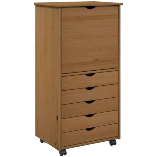  Mobilni ormar Medeno smeđa 53 x 39 x 103 cm Čvrsto borovo drvo Slike