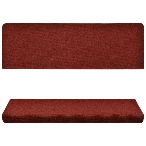  Otirači za stepenice 10 kom bordo 65x21x4 cm pro&amp;scaron;iveni Slike