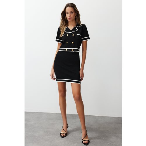Trendyol Black Jacket/Skirt Knitwear Top and Bottom Set Cijene