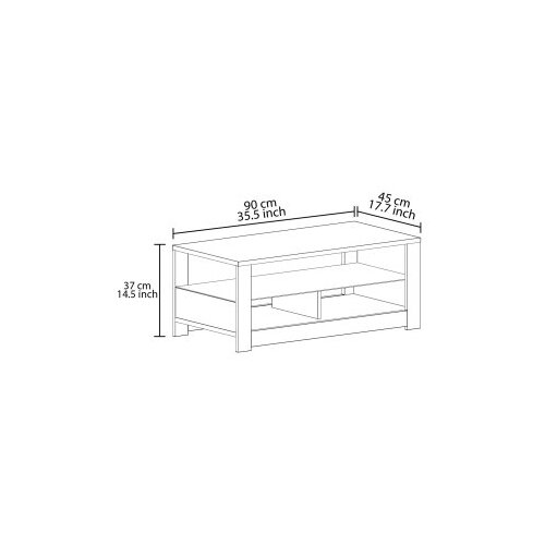 Hanah home Klub sto Aydos, 90x37x45 cm, Bijeli Slike