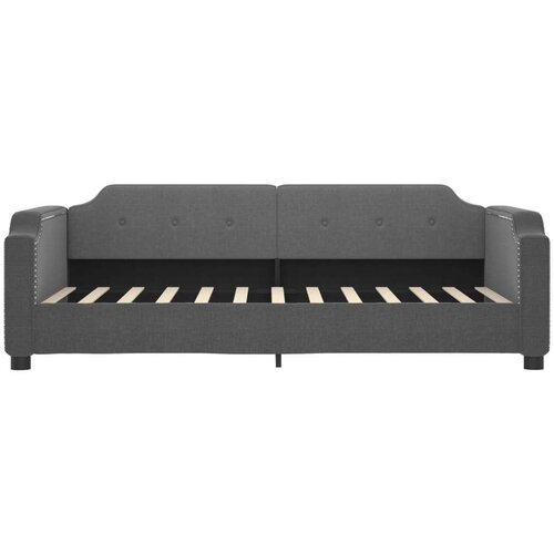 VidaXL Dnevni krevet tamnosivi 90 x 190 cm od tkanine Slike