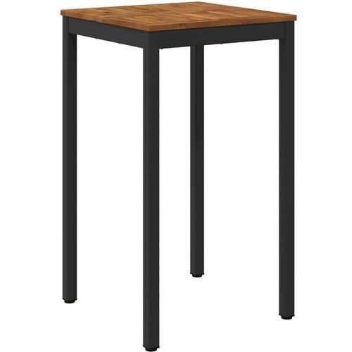 vidaXL Stol za bar u vrtu NAARDEN Prirodna i crna 60 x 60 5 x 105 cm - Prirodna i crna 60 x 60 5 x 105 cm Cene