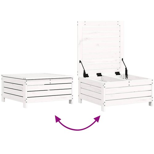  6-dijelni set vrtnih sofa bijeli od masivne borovine Slike