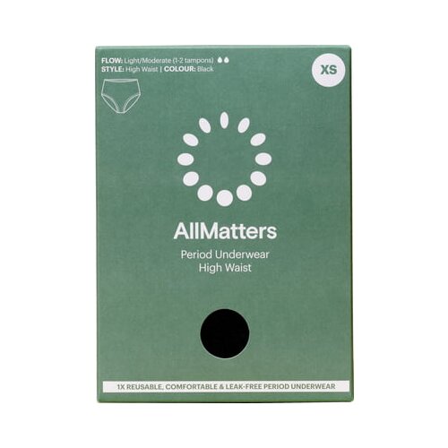 AllMatters Period Underwear High Waist Black - XS Slike