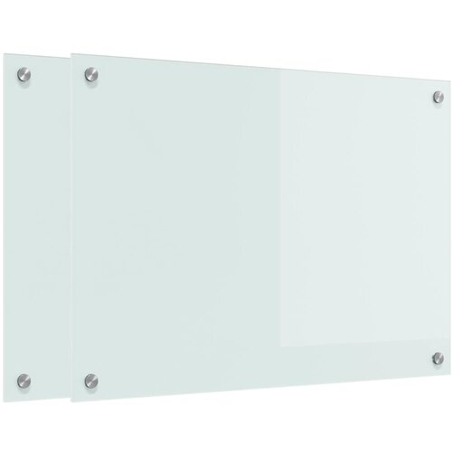  Kuhinjski zid 2 pcs Bijelo 70 x 50 cm Staklo otporno na udarce Slike