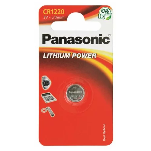 Panasonic baterije CR-1220EL/1B Lithium Coin