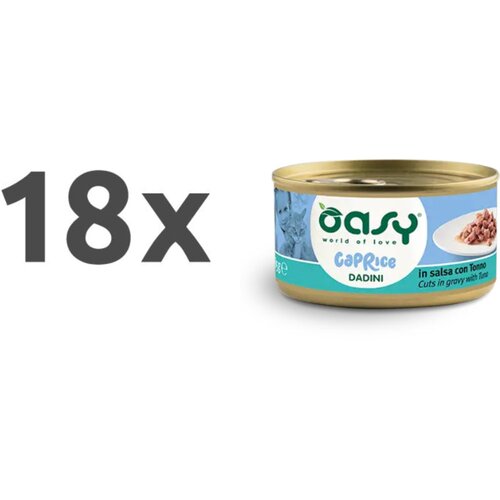 Oasy Caprice Cuts Adult tuna ko&scaron;čki v omaki, konzerva - 85g 18 x 85 g Cene