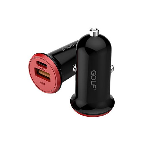  Brzi auto punjač +izlaz tip C GOLF GF-C7 crni Cene