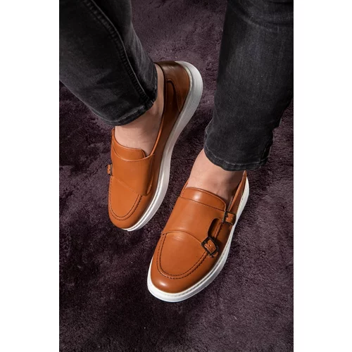 Ducavelli Strap Genuine Leather Men's Casual Shoes, Loafers, Casual Shoes, Lightweight Shoes.