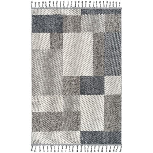 Conceptum Hypnose bukle 1403 - grey, blue carpet (80 x 350) Slike