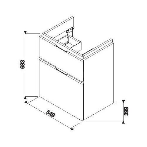 Jika H40J4224025001 Cubito 54 x 40 cm omarica za umivalnik Slike