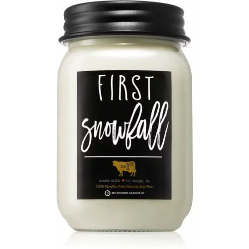 Milkhouse Candle Co. Farmhouse First Snowfall dišeča sveča Mason Jar 369 g