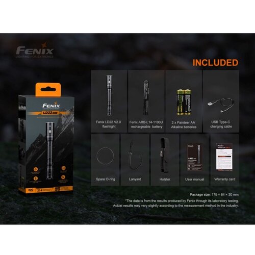 Fenix Light LD22 V2.0 LED džepna svjetiljka Li-ionskI akumulatori ili na baterije 800 lm 96 g Slike