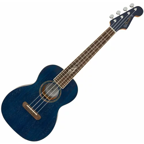 Fender Dhani Harrison Uke WN Tenor ukulele Sapphire Blue Transparent