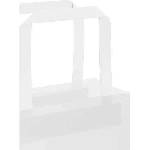VidaXL Papirnate vrečke 250 kosov z ročaji bela 32x12x42 cm Slike