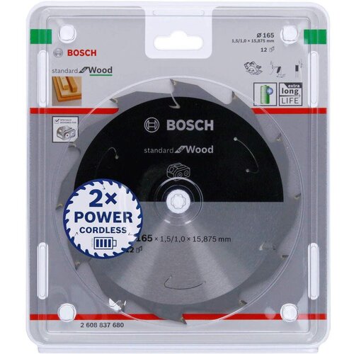 Bosch standard for wood list kružne testere za akumulatorske testere 165x1,5x15.875 T12 Cene