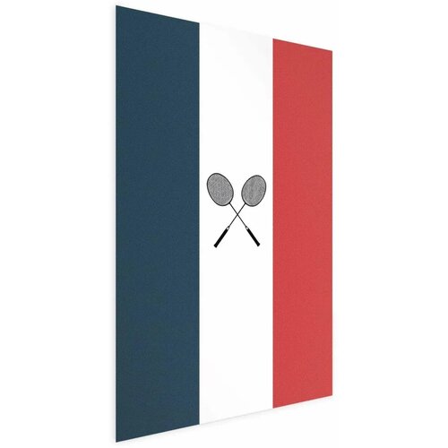  Plakat - French Flags and Black Badminton Rackets 60x90 Bez okvira Cijene